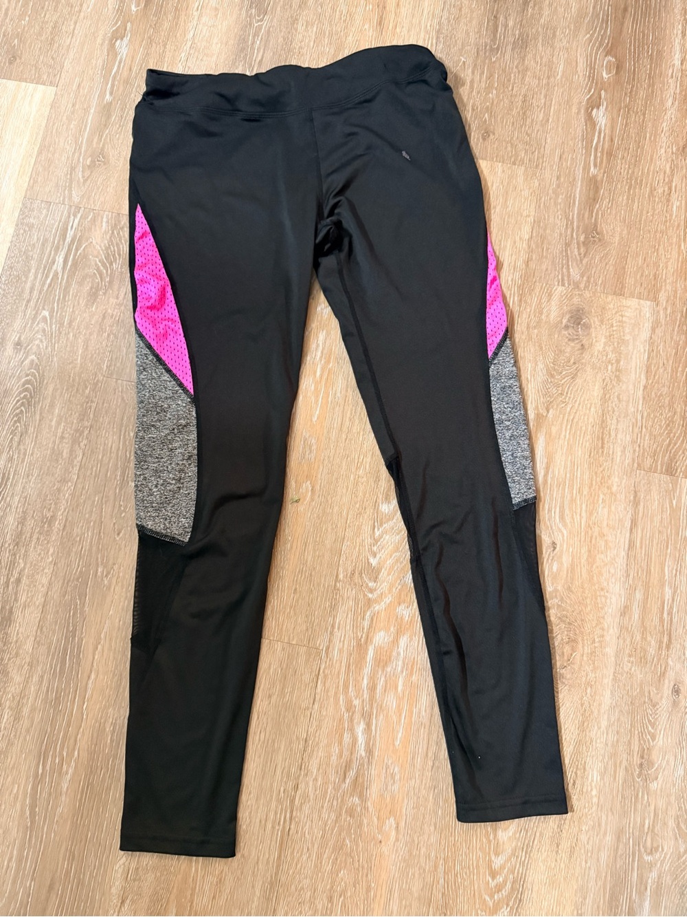 Zone Pro Medium Black Gray Neon Pink Mesh Athletic Leggings
